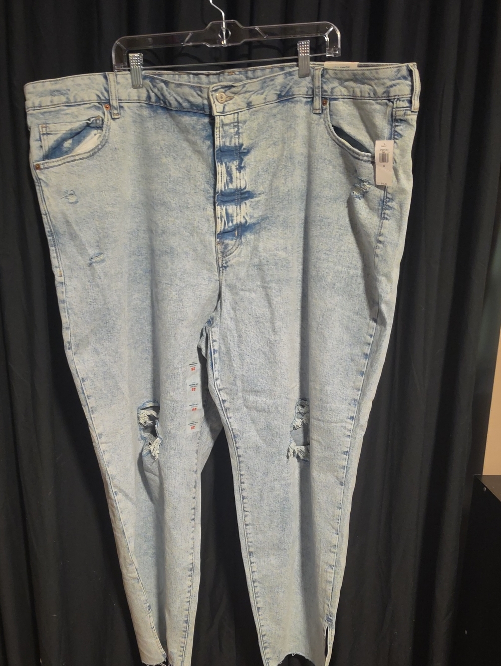 Light Wash Distressed Women's Jeans - OG Straight Fit